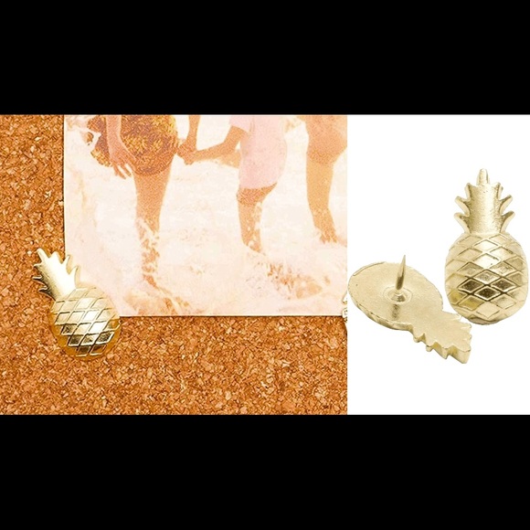 ๐3/20$5/25๐GOLD PINEAPPLE PUSH PINS PACK OF 6๐ - Picture 3 of 13